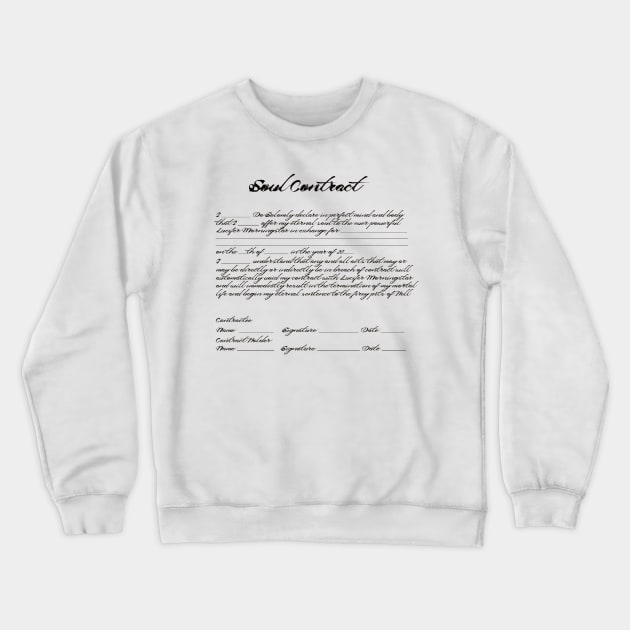 Lucifers Favor / Deal With the Devil Scripture Crewneck Sweatshirt by mightbelucifer